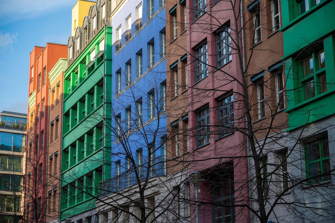 Bunte Häuserfassaden