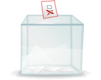 Zeichnung einer Abstimmungsurne